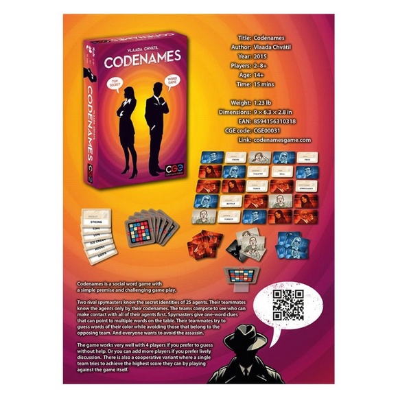 NEW, Czech Games Edition, CODENAMES, (English Edition) - Picture 10 of 11